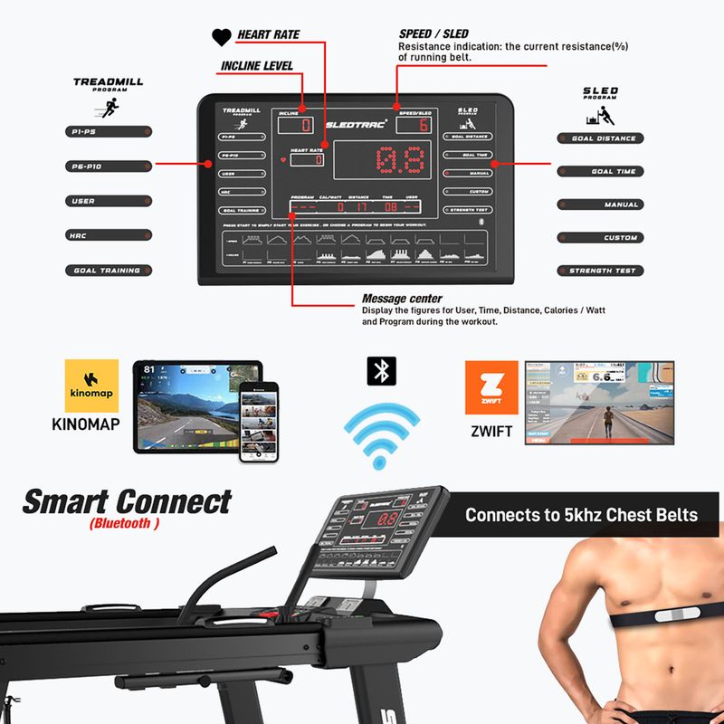 Elektromos futópad XEBEX SledTrac 6000 black 10