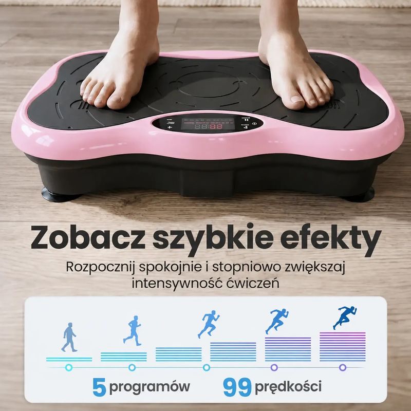 Vibrációs platform Extralink Moonwalk Spin Move black/pink 10