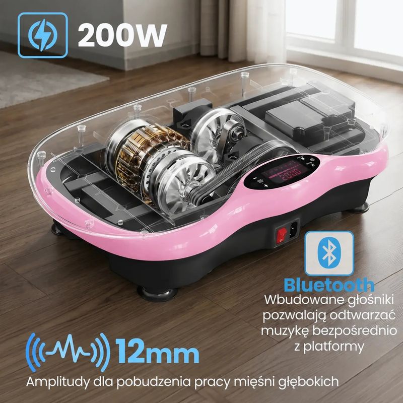 Vibrációs platform Extralink Moonwalk Spin Move black/pink 11