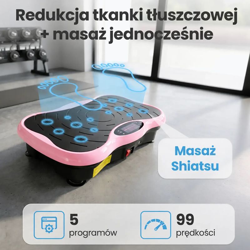 Vibrációs platform Extralink Moonwalk Spin Move black/pink 16