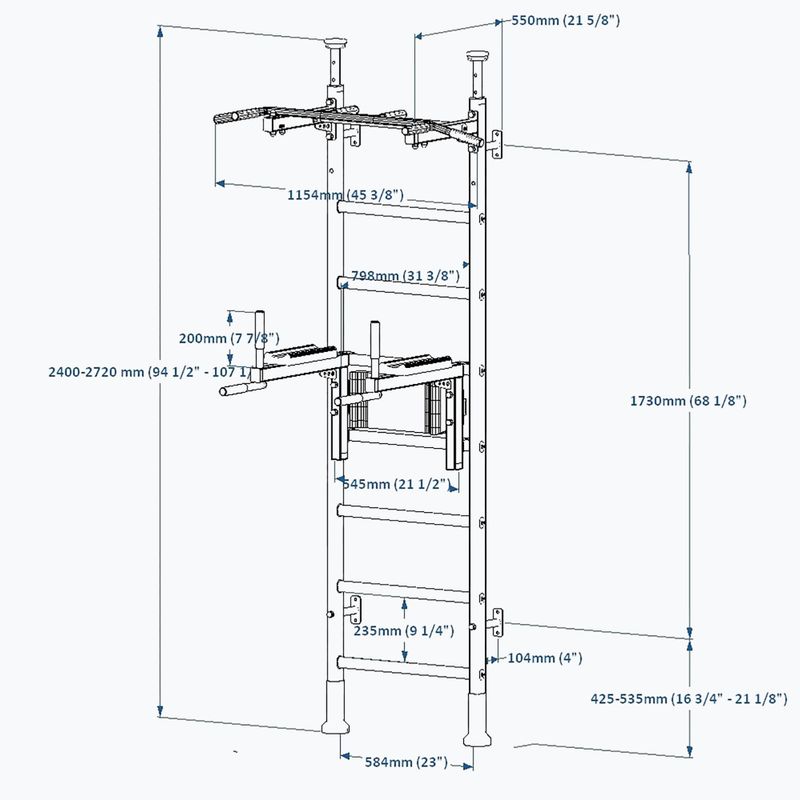 BenchK torna létra fehér BK-522W 3