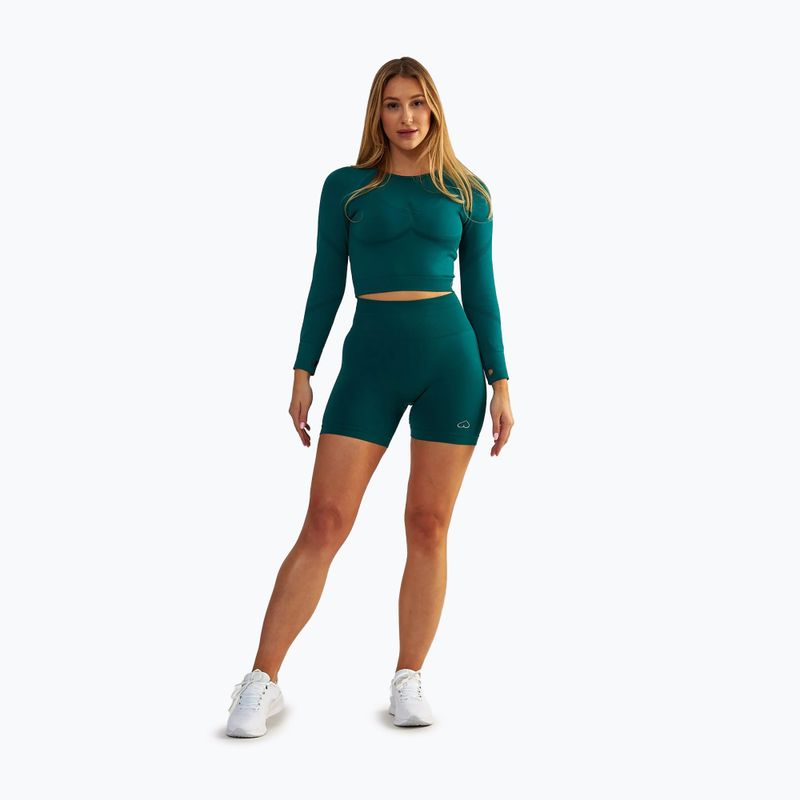Női sport rövidnadrág BeShaped Power Up! dark green 2