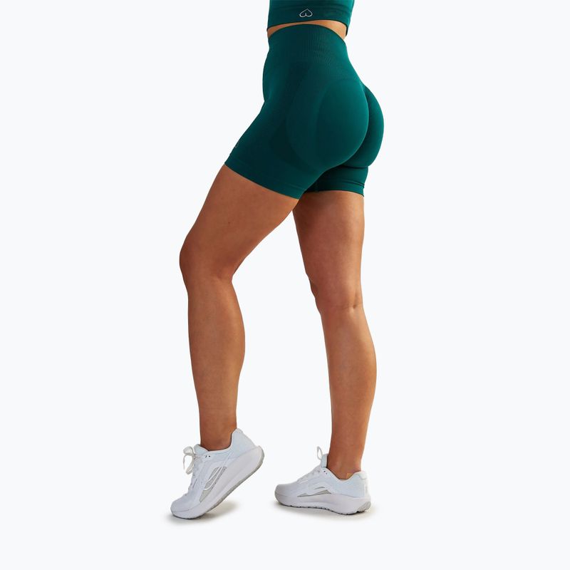 Női sport rövidnadrág BeShaped Power Up! dark green 4