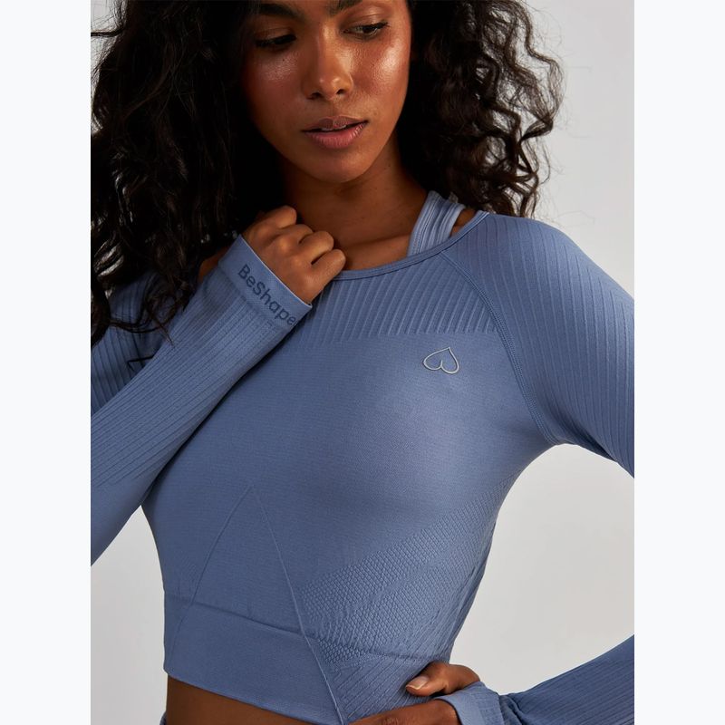 Női edzőfelső BeShaped Femme Force LS light blue 5