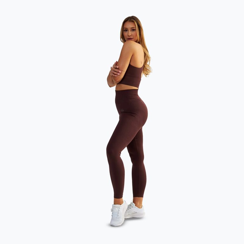 Legginsy treningowe damske BeShaped Body Boost brown 4