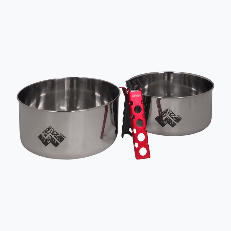 Alpinus Yucatan 2l, 1.5l és 0.6l acél túraedénykészlet 2