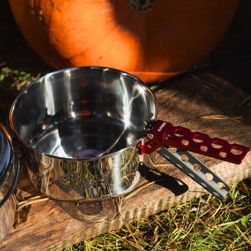 Alpinus Yucatan 2l, 1.5l és 0.6l acél túraedénykészlet 11