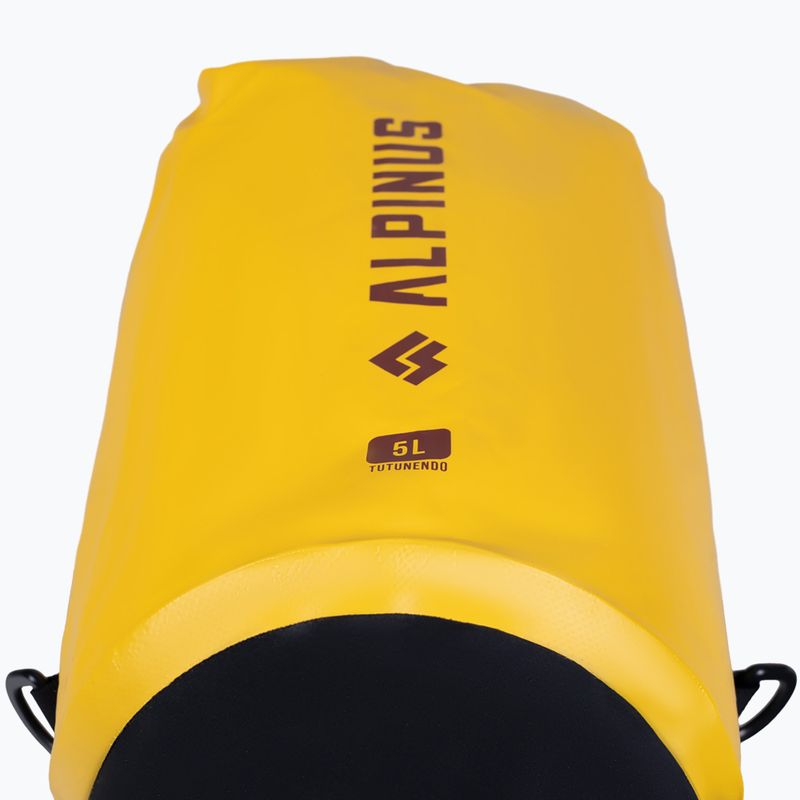 Alpinus Tutunendo-Hobart vízálló zsák 5 l sárga 3