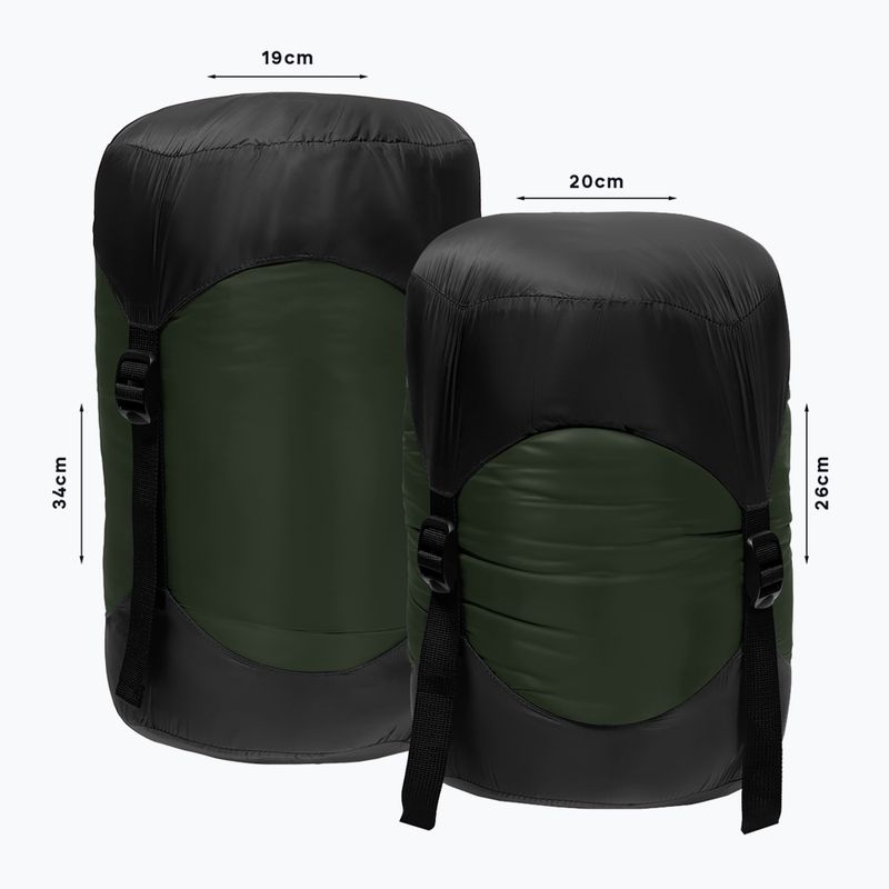 Alpinus Ultralight 1000 hálózsák jobbra zöld 7