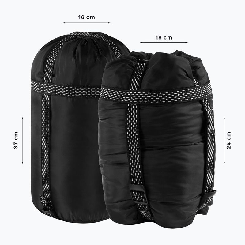 Alpinus Fiber Pro 1100 hálózsák jobb bordó 8