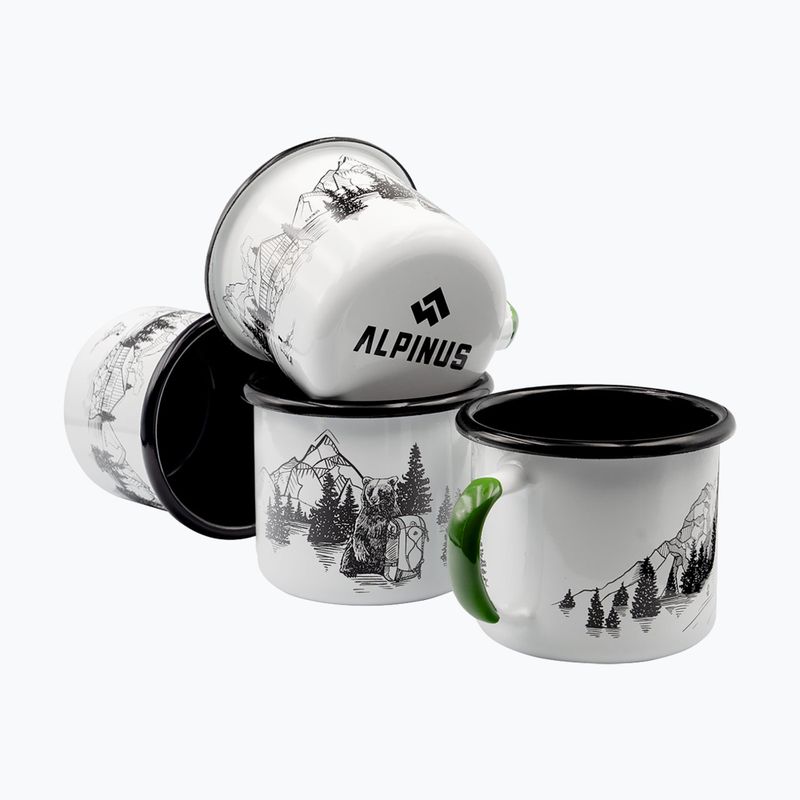 Turista bögre Alpinus Enamelled White Bear 2