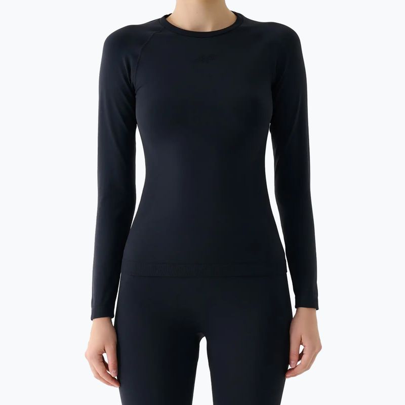 Női termoaktív pulóver 4F F220 deep black