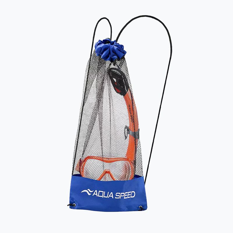 Gyerek búvárkészlet AQUA-SPEED Alize FS + Samos + Mesh narancssárga 2