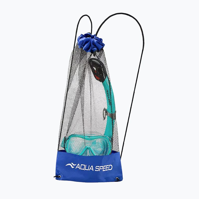 Gyerek búvárkészlet AQUA-SPEED Alize FS + Samos + Mesh türkiz 2