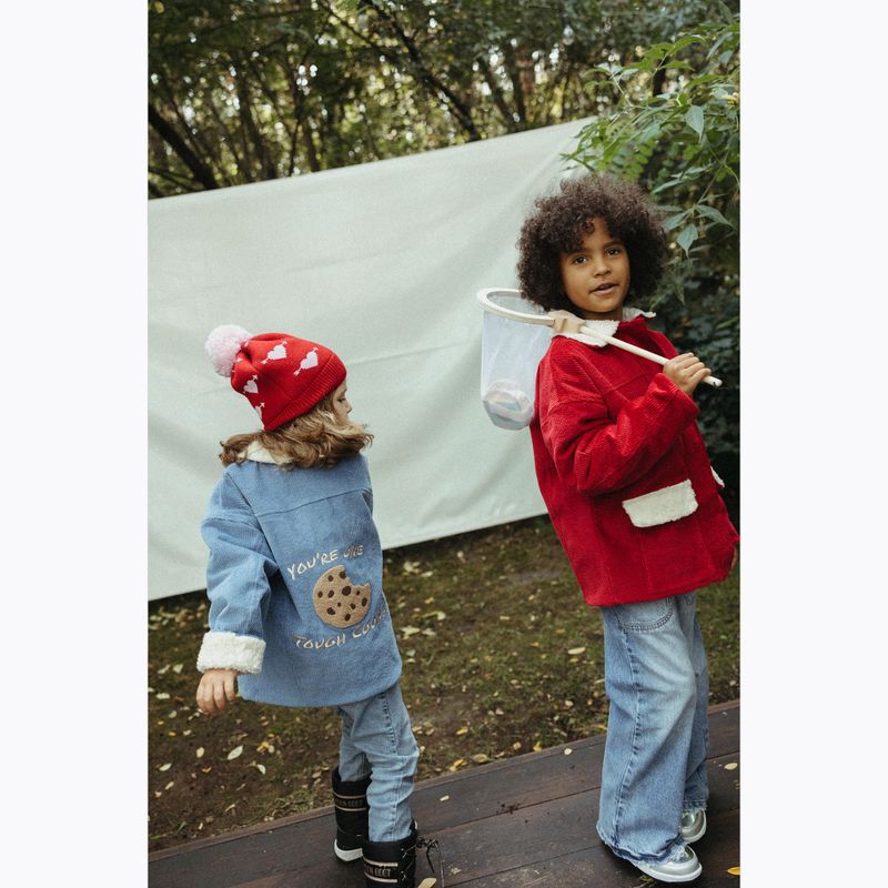 Gyermek kabát KID STORY Teddy warm red flowers 11