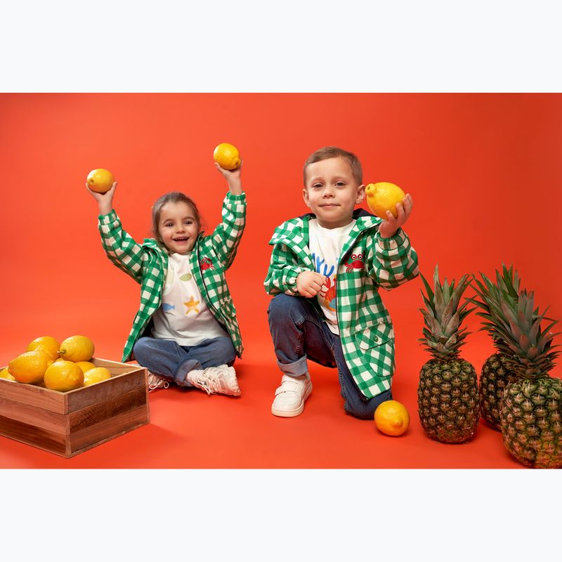 Gyerek dzseki KID STORY Wiatroszczelna i Wodoodporna green grid 10
