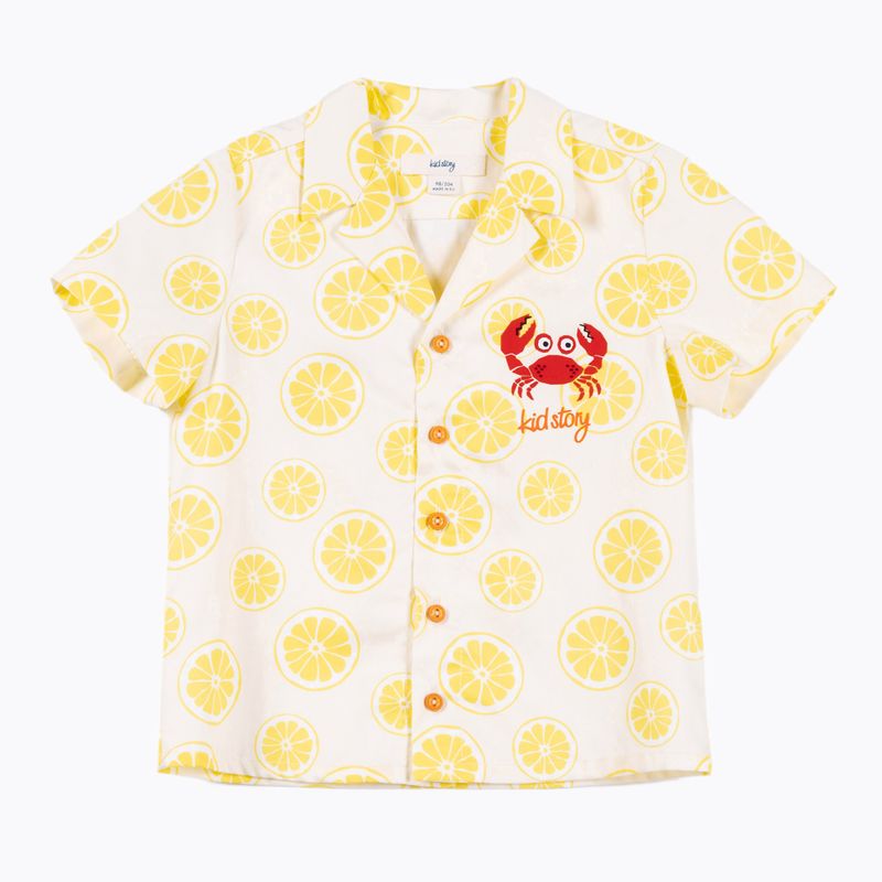 Gyerek szett KID STORY Ing és Rövidnadrág lime paradise 5