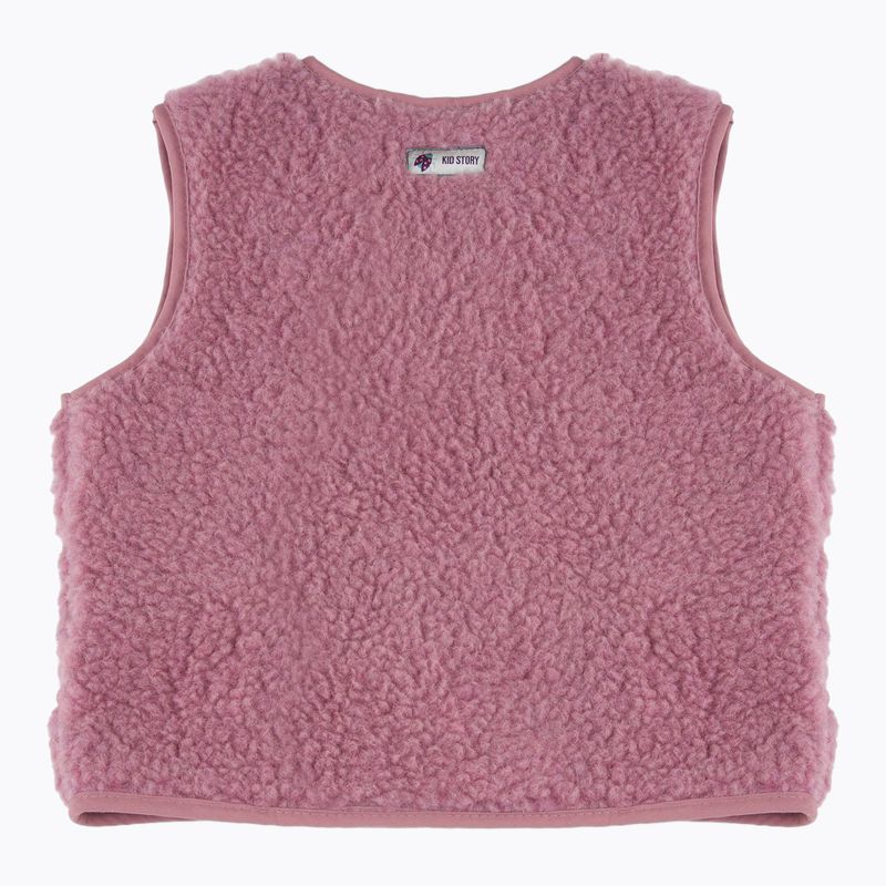 Gyerek mellény KID STORY Merino dusty pink 2