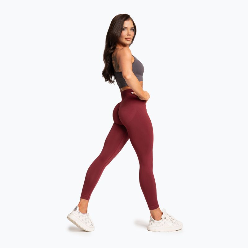 Női leggings Gym Glamour Basic Scrunch bordó 4