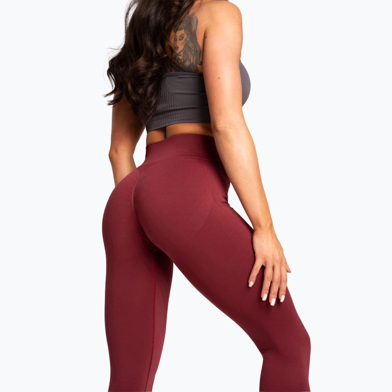 Női leggings Gym Glamour Basic Scrunch bordó 6