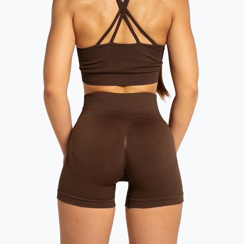 Női sport rövidnadrág Gym Glamour Push Up 2.0 dark chocolate 2