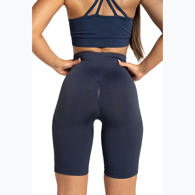 Spodenki bikery treningowe női Gym Glamour Push Up 2.0 denim 2