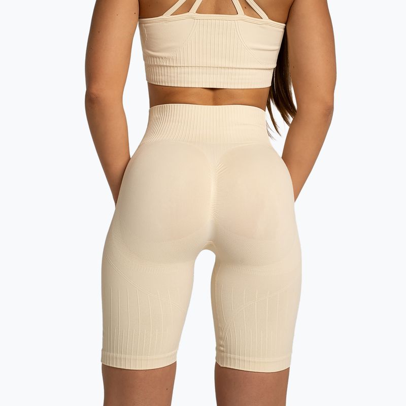 Spodenki bikery treningowe női Gym Glamour Push Up 2.0 nude 2