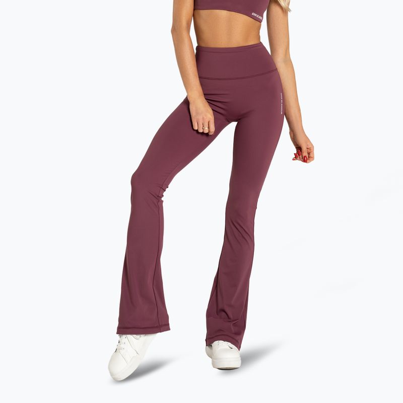 Női leggings Gym Glamour Push Up 2.0 bordó bordó