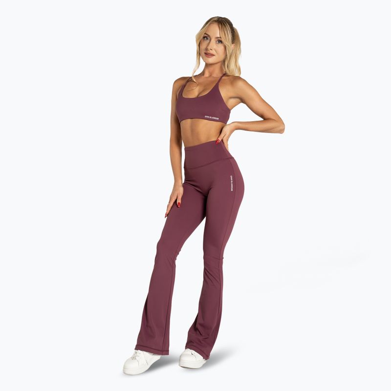 Női leggings Gym Glamour Push Up 2.0 bordó bordó 2