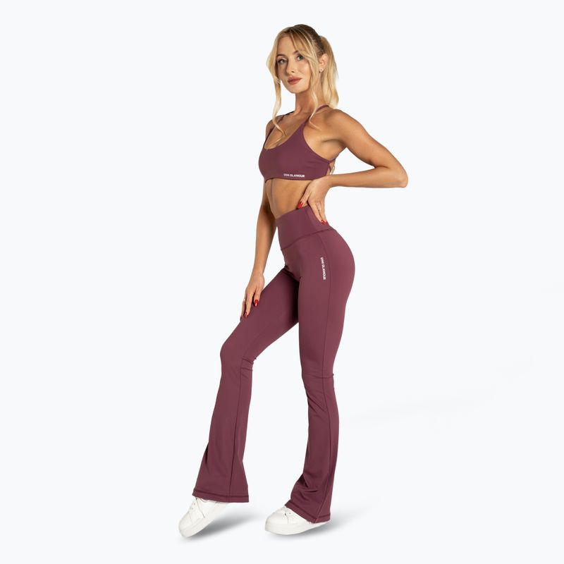 Női leggings Gym Glamour Push Up 2.0 bordó bordó 4