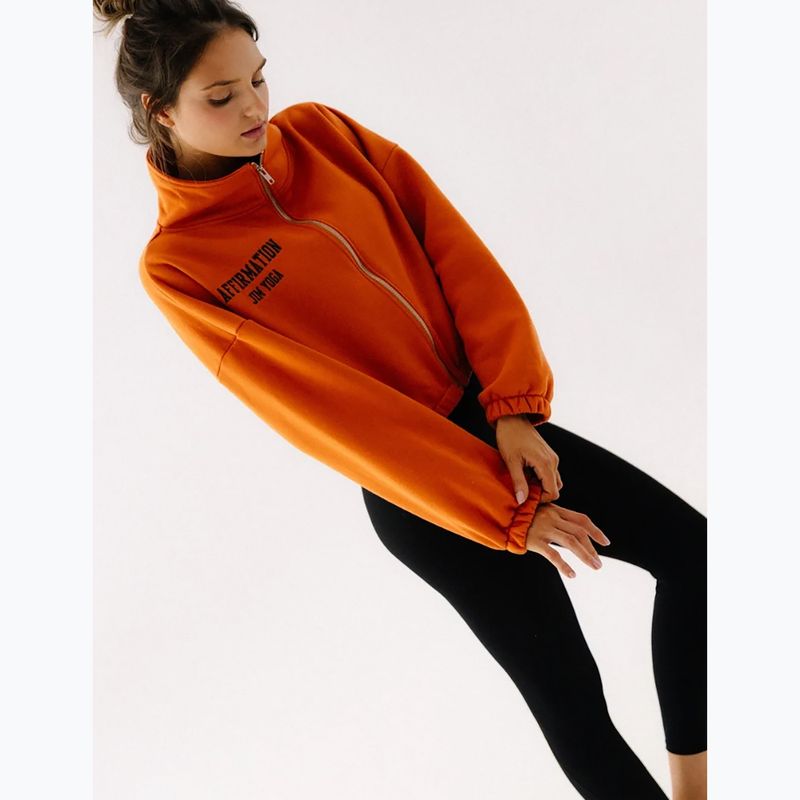 Női polár pulóver JoyInMe Zip Flow Sweatshirt pumpkin spice 6