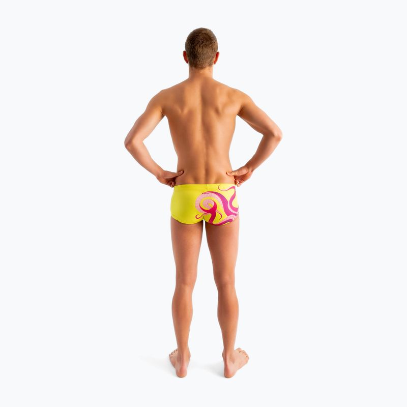 Férfi fürdőnadrág SWEEP Aqua Kraken rózsaszín/sárga 7