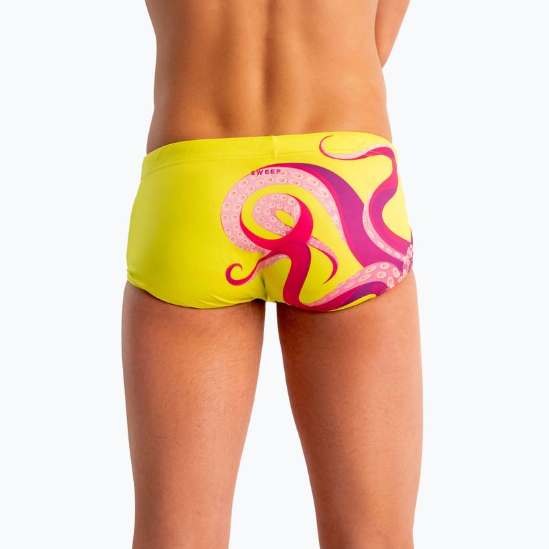 Férfi fürdőnadrág SWEEP Aqua Kraken rózsaszín/sárga 9