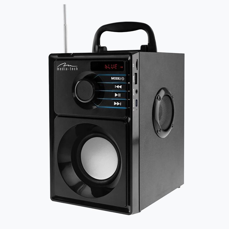Media-Tech Boombox Silver mobil hangszóró fekete/ezüst 4