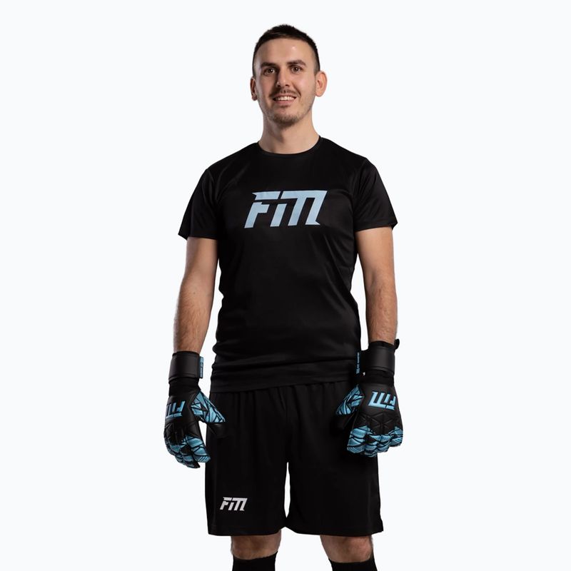 Kapus kesztyűk Football Masters Invictus X Training fekete/kék 2