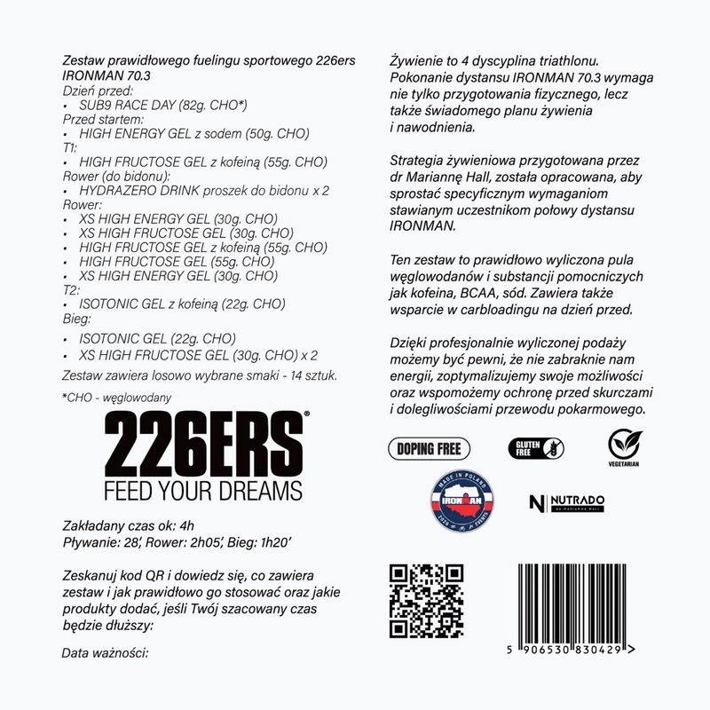 Sporttáplálkozási csomag Pakiet 226ERS 1/2 Ironman 14 szt. mix 3