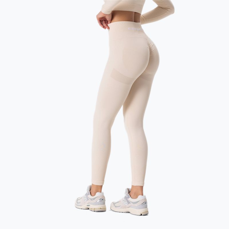 Női sportleggings Carpatree Allure Seamless cream beige 2