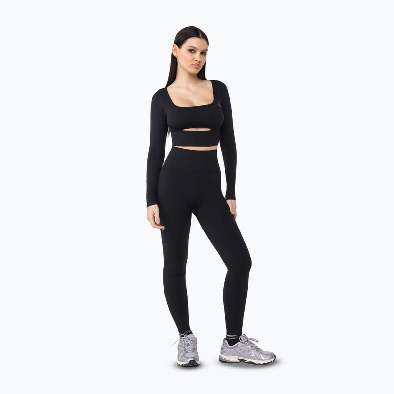Női edző leggings Carpatree Dopamine Buzz Seamless obszidián fekete 2