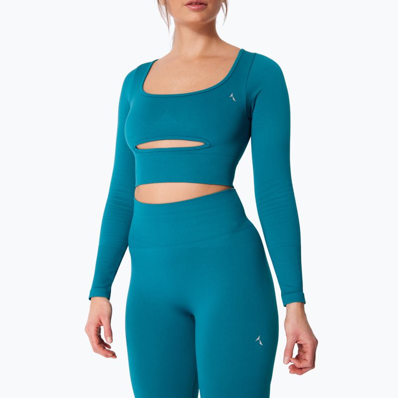 Női edző hosszú ujjú felső Carpatree Dopamine Buzz Seamless petrol green 3