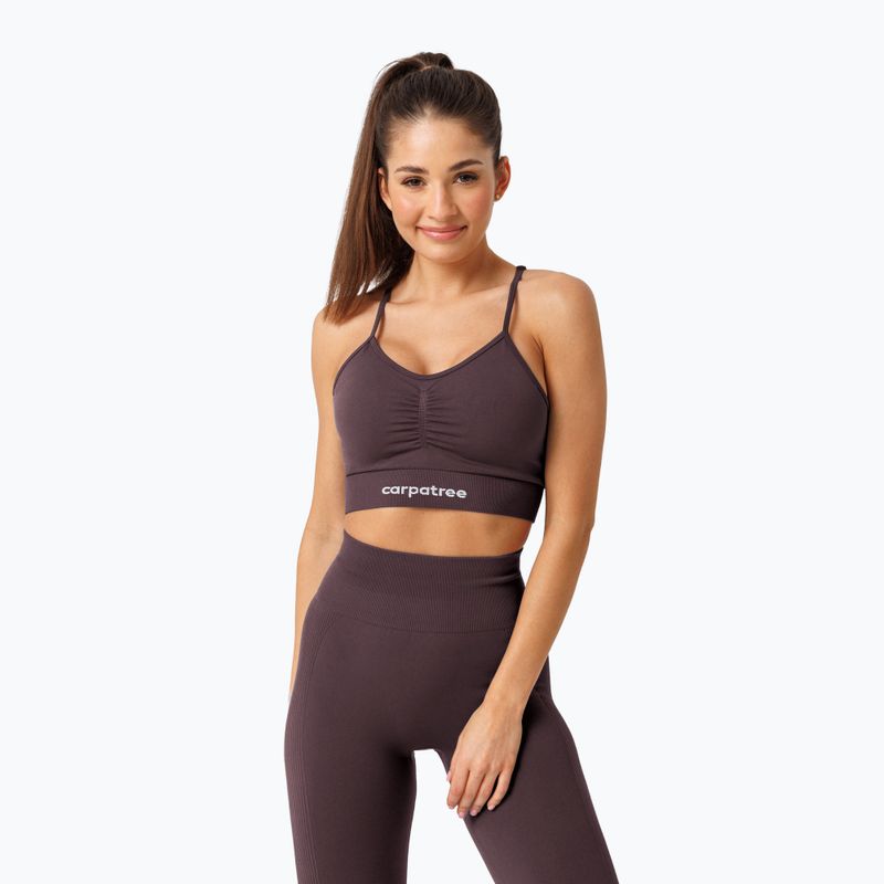 Női edző leggings Carpatree Allure Seamless berry brown 4