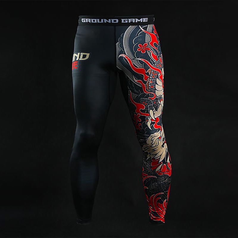Férfi leggings Ground Game Yokai 2.0 fekete 4