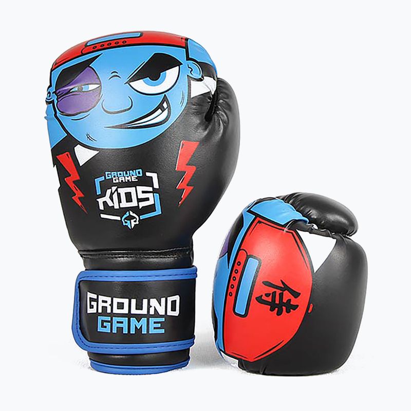Ground Game Prodigy gyermek bokszkesztyűk fekete és kék 10