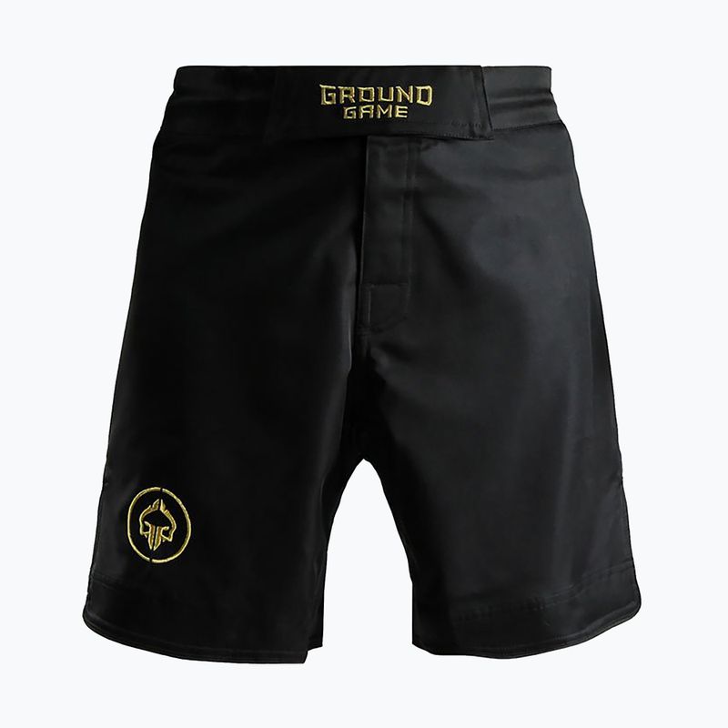 Férfi Ground Game MMA Athletic Gold rövidnadrág fekete MMASHOATHGOLD
