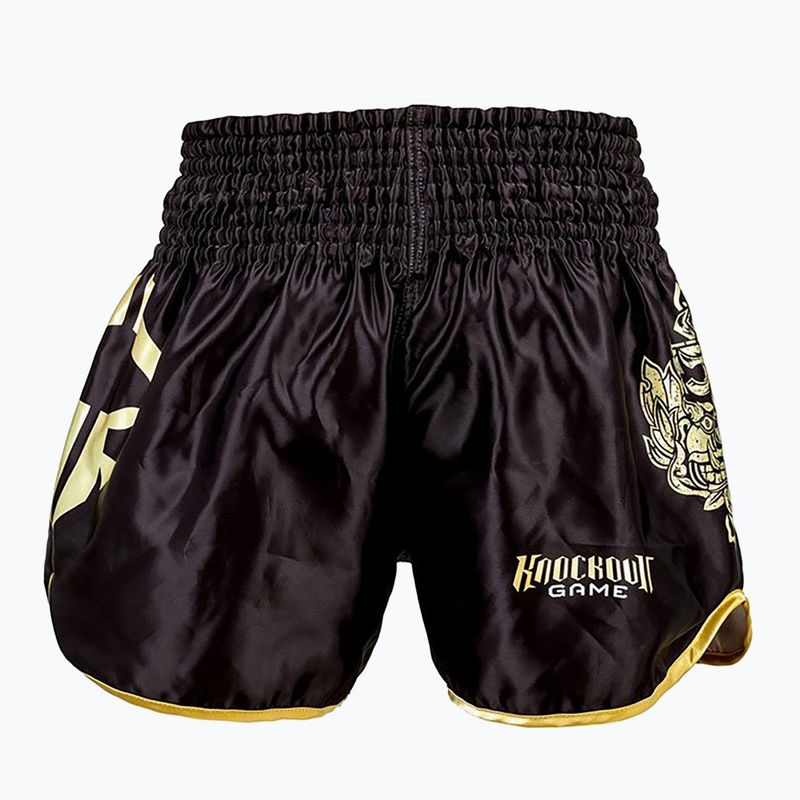 Férfi Ground Game Muay Thai Gold boksznadrág fekete 21MTSHGOLDS 3