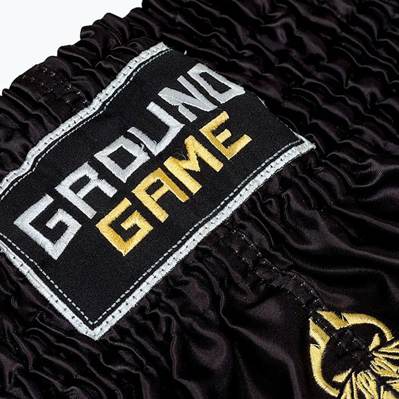 Férfi Ground Game Muay Thai Gold boksznadrág fekete 21MTSHGOLDS 5