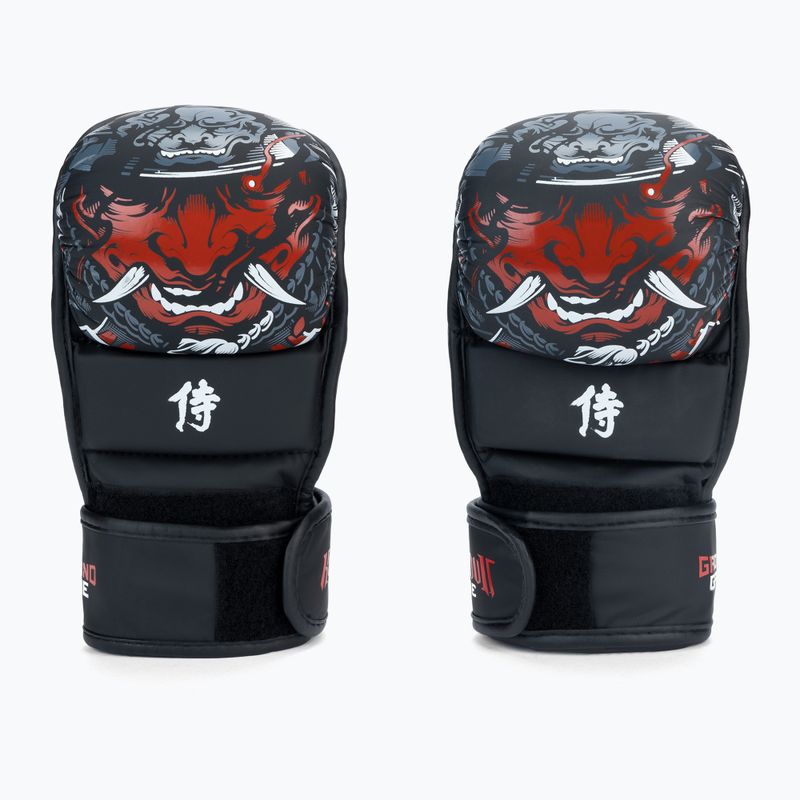 GroundGame MMA sparring kesztyű Samurai  fekete 21MMASPARGLOSA