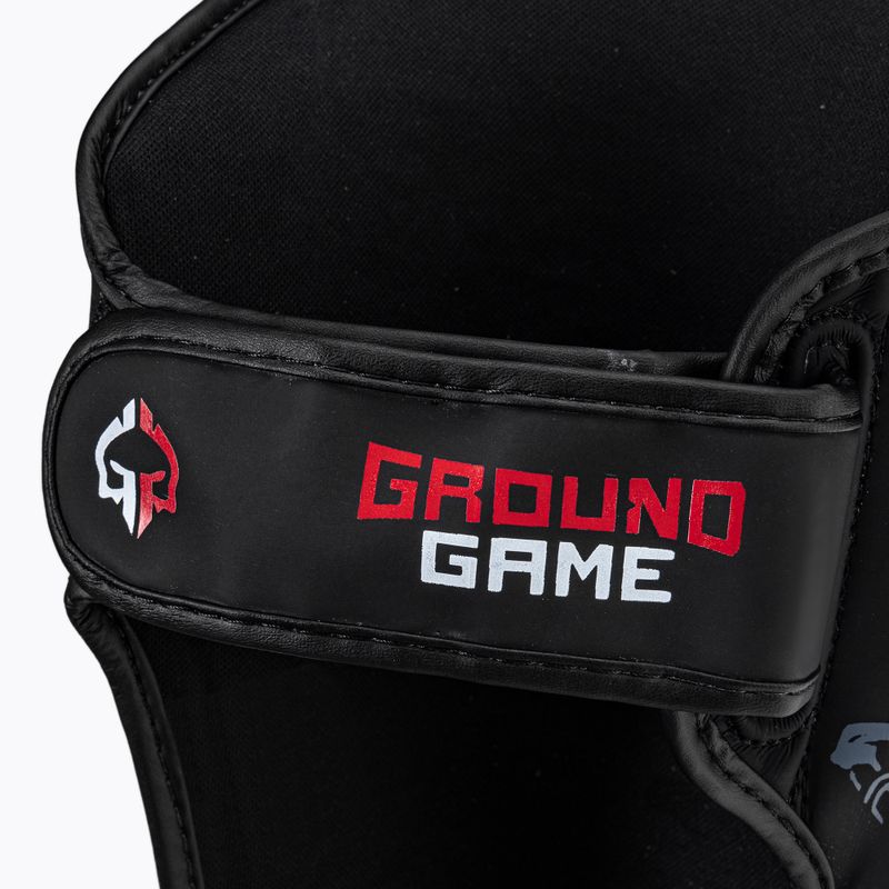 GroundGame Samurai sípcsont protektorok fekete és piros színben 3
