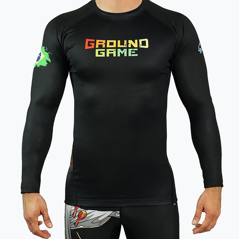 Férfi Ground Game Brasil hosszú ujjú Rashguard szín 21RASHBRALSS 2