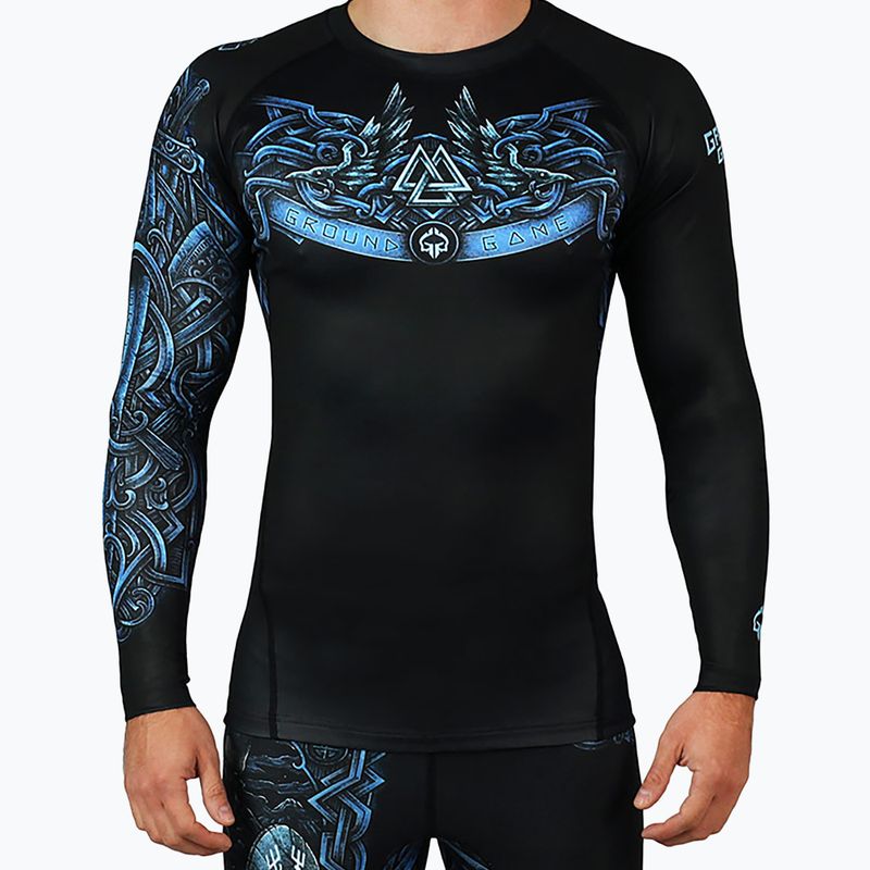 Férfi Ground Game Viking hosszú ujjú Rashguard kék 21RASHVIKLSS