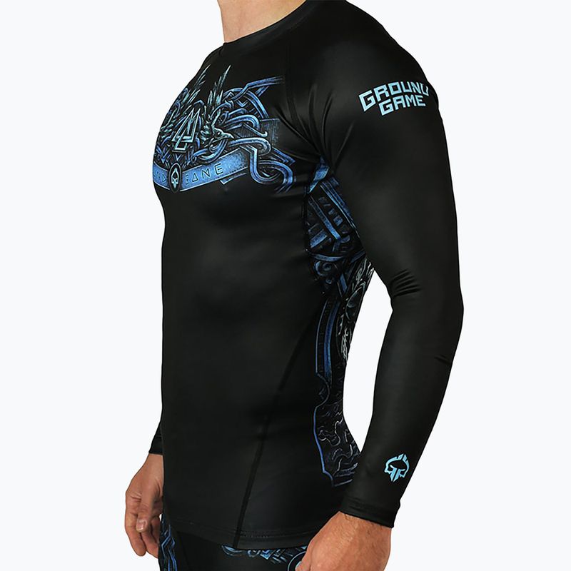 Férfi Ground Game Viking hosszú ujjú Rashguard kék 21RASHVIKLSS 3